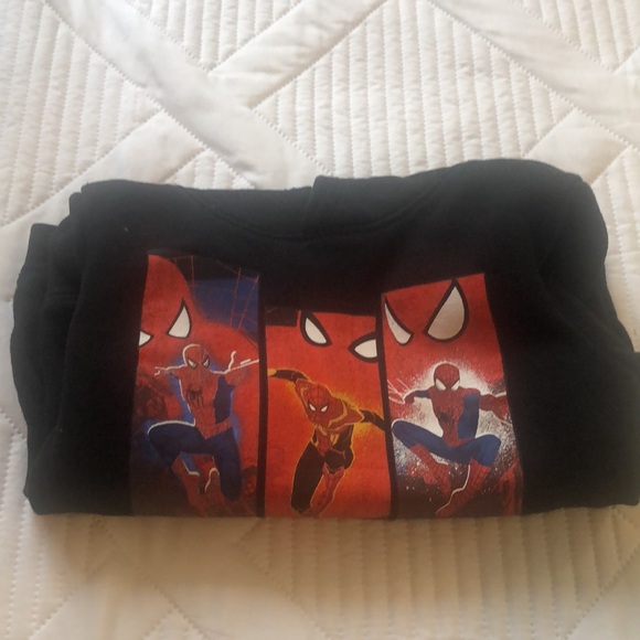 Marvel Spider-Man￼ Boys Pull over Sweatshirt￼ Long sleeve hooded size 5T. Movie - Picture 10 of 10